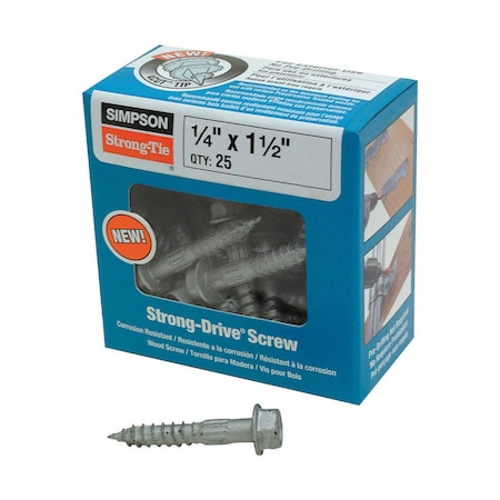 Simpson Strong-Tie Simpson Strong-Tie Strong-Drive No. 3 Sizes X 1-1/2 in. L Star Hex Head Serrated Structural Screws SDS25112-R25